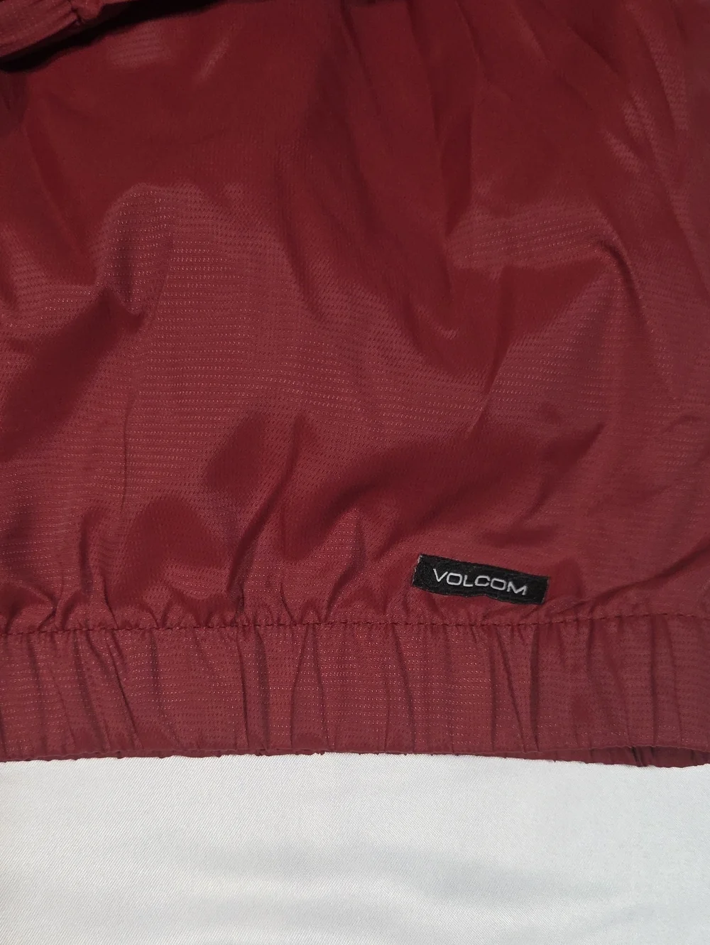 Volcom Stone Bergandy Red Water Resistant Windbreaker Mens Size Small